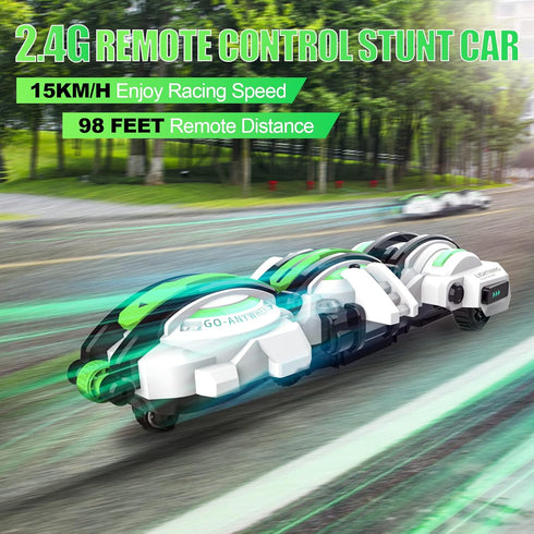 BAZADER RC Cars with LED Lights - Remote Control Car Snake 360° Roll Toys for Kids Age 7+