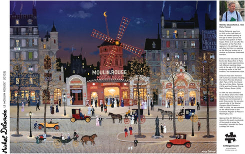 Buffalo Games - Michel Delacroix - Le Moulin Rouge - 1000 Piece Jigsaw Puzzle for Adults, Finished Size 26.75 x 19.75