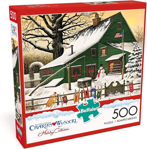 Buffalo Games Charles Wysocki Cocoa Break at the Copperfields - 500 Piece Jigsaw Puzzle for Adults, Finished Size 21.25