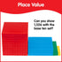 edxeducation Four Color Plastic Base Ten Set, 121 Pieces, Hands-on Math Manipulative for Kids