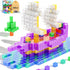 Magnetic Blocks Building Toys - Transparent Rainbow Magnetic Cubes Set, Outdoor Sensory