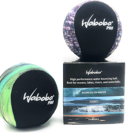 Waboba Pro Bouncing Balls Pool Toys Set, 2 Pack Bundle for Lake & Pool, Summer Gift for Kids