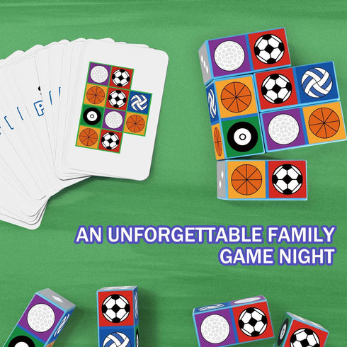 LARDEMOTO 2.0 3+ Sports Match Puzzle Game Family Games for Children & Adults Block Board Games for Kids Fast Paced