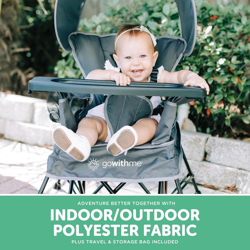 Portable Grey Baby Delight Go with Me Jubilee Chair - Indoor & Outdoor Use
