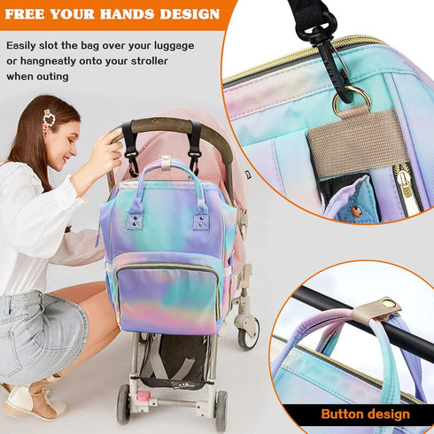 Backpack Backpack Diaper Bag for Mom & Dad, Multifunction Waterproof Baby Changing Bags, Large Nappy Bag