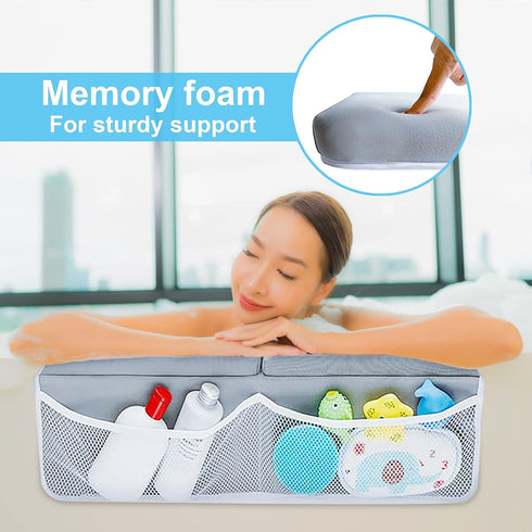 Set Elbow Bahoki Essentials Bath Kneeler - Bathtub Kneeling and Rest Pad - Thick Memory Foam Arm and Knee Support While