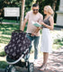 Metplus Baby Car Seat Cover - Infant Canopy Nursing Breastfeeding Cover for Stroller/Shopping Cart - Black Cactus