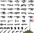 Weapons Pack Military Accessories U.S Weapons in Vietnam War Toy Set, Compatible with Major Brands