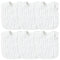 Zainpe 6Pcs Snap Muslin Cotton Baby Bibs - White Adjustable Feeding Bibs for 3 to 36 Months