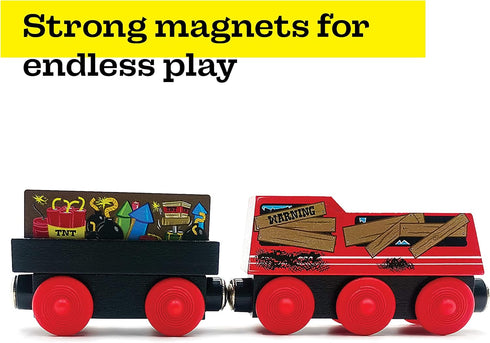 1 Set Sets Series - Wooden Train with Cargo - Compatible with All Wooden Train - (T.N. Theresa)