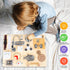 RIANEAN 1 2 3 4 1-3 Montessori Busy Board for Toddlers Year Old, Wooden Sensory Toys, Preschool Learning Activities