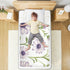 FRODOTGV 52" 34" Light Purple Florals Extra Large Resuable Baby Bed Pad Water Resistant Mattress Pad Non-Slip Pee Mats