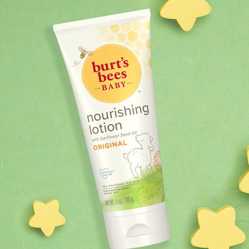 6 Pack 3 Burt's Bees Baby Nourishing Lotion, Original Scent Baby Lotion - Ounce Tube