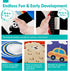 Baby Toys 0-6 Months, High Contrast Newborn Toys, Tummy Time Books with Crinkle, Squeaky Sounds