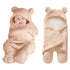 XMWEALTHY Cute Newborn Baby Boys Girls Plush Swaddle Blankets - Brown Color