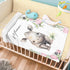 Novusopt Personalized Baby Rhinoceros Floral Blanket with Name for Newborn Toddler Girl, Soft Plush Nursery Receiving