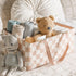 Tiny Twinkle Diaper Caddy Organizer | Foldable Baby Storage Basket with Removable Divider | Waterproof & Mess-Proof