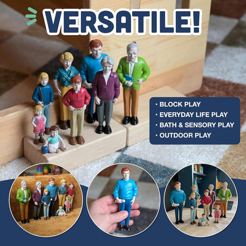 Cre8tive Minds Set 3+, Set 8 Creative Minds Marvel Education Caucasian Family Toy Figure for Kids Ages of Inclusive