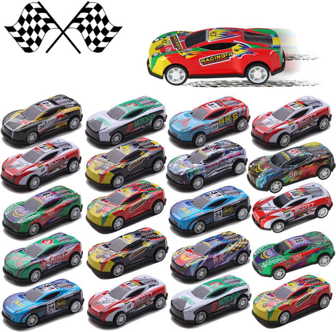 100 Pack Pull Back Cars for Kids, Mini Vehicles Toy Bulk Party