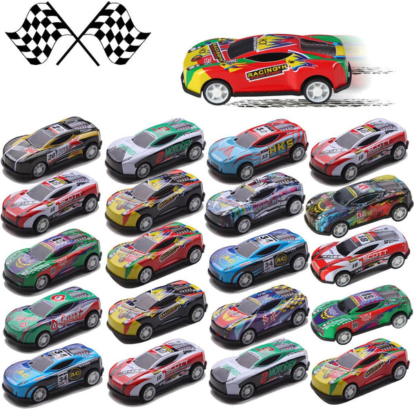 100 Pack Pull Back Cars for Kids, Mini Vehicles Toy Bulk Party