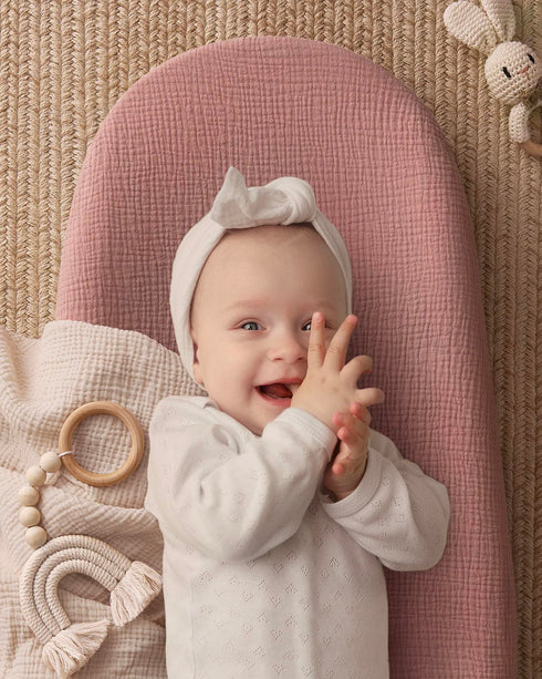 Blissful Diary Muslin Baby Changing Pad with Waterproof Lining Foam, Diaper Changing Table Pad with Cover for Dressers