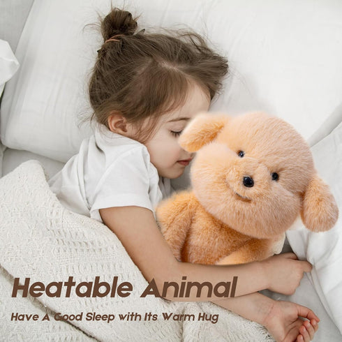 Gudisi Microwavable & Weighted Dog Stuffed Animals for Warmth & Comfort, Heatable Lavender Scented Cute Soft Plushie