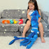 5Pcs 41.3" Giant Squid Stuffed Animal with Small Marine Clownfish,Crab, Seahorse, Angler Fish Baby Plush Toys, Adorable