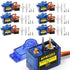 Smraza 6 Pcs SG90 9G Micro Servo Motor Kit (Metal Gear) for