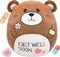 14.5“ Get Well Soon Teddy Bear Plush Pillow, Soft Stuffed Animal Body Pillow, Home Decoration Gift for Kids