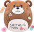 14.5“ Get Well Soon Teddy Bear Plush Pillow, Soft Stuffed Animal Body Pillow, Home Decoration Gift for Kids