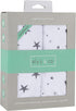 Ely’s & Co. Waterproof Changing Pad Cover | Cradle Sheet 2-Pack Set for Baby Boy - Grey Stars