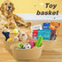 Pro Goleem Small Woven Basket with Gift Bags, Durable 12"X 8" X 5" Rope Basket for Storage, Baby Toy Basket with Handles