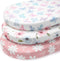 Baby Bassinet Sheets Girl, 3 Pack Fitted Bassinet Mattress Sheets, Compatible with