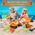 2 Bucket,3 Truck,2 Shovel,2 3-10 HUITEM Beach Toys for Kids, Sand Toys with Collapsible Beach Dump Sunglasses,Ocean