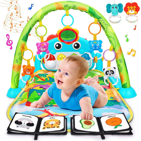 UMIKU Baby Play Mat Baby Tummy Time Mat Musical Activity Center for Infant