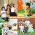 12pcs Jungle Animal Safari Headbands with Animal Hair Hoops, Photo Booth Props, Party Favors for Kids