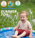 Dsquu 60" 1 2 3 4 5 6 7 8 9 LED Glowing Splash Pad Sprinkler for Kids & Dogs, Non-Slip Outdoor Water Toys Toddler