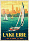MyPuzzle Great Lakes: Lake Erie, Vintage Poster - Premium 500 Piece Jigsaw Puzzle for Adults