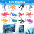 12 Pack 3D 3 4 5 6 7 8, Printed Animal Toys, Desk Pets Sea Animal Toys with Educational Booklet for Kids Age Ocean