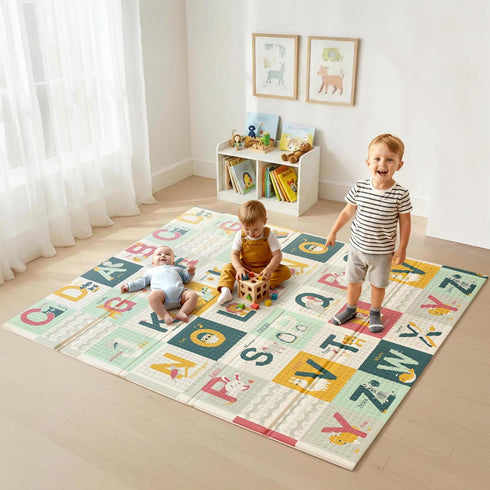 V VIKWORLD Baby Play Mat 59 x 71 Inch, Extra Large Foldable Play Mats
