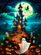 Haunted Hilltop Halloween Jigsaw Puzzle, 550 Piece by Vermont Christmas Company, Large Randomly Shaped Pieces
