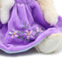 10" Oitscute Small Baby Teddy Bear with Cloth Cute Stuffed Animal Soft Plush Toy (Purple Dress with Rabbit)