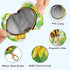 PYBUG Sunflower Round Pacifier Storage Case, Polyester & TPU Lined with Hook Buckle, Pacifier Container Box for Baby