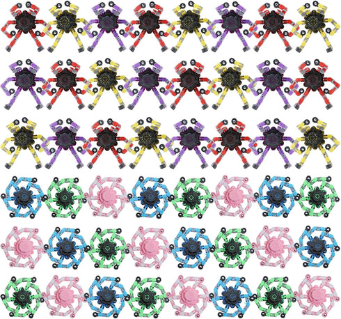Original ecology 48Pcs Transformable Fidget Spinners Toys- Deformable Fingertip Gyro Stress Relief Sensory Toys,
