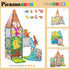 PicassoTiles Magnet Tiles Building Blocks, Dinosaur Theme Set with 8 Magnetized Action Figures, STEM Learning Activities