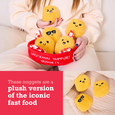 5 Emotional Support Chicken Nuggets by Relatable, Cuddly Stuffed Animals and Toys, Squishy Toys and Plushies, Great