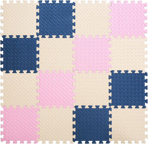 12 12 Inch 16 0.4" Foam Floor Mats for Kids, x Tiles thickness Foam Play Mat, Non-Toxic Square Interlocking Floor Mats