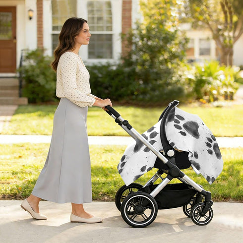 Mazeann Black Animal Paws Car Seat Cover Baby Breathable Soft Infant Carseat Covers Canopies Babies Carrier Covers