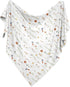 Sweet Jojo Designs Boho Floral Garden Flower Girl Baby Swaddle Blanket Infant Newborn Lightweight Jersey Stretchy
