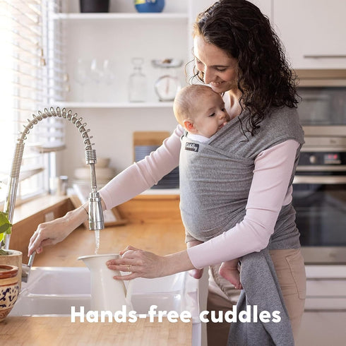 7-35 lbs CuddleBug Baby Wrap - Hands-Free Baby Carrier Wrap - Soft & Stretchy Baby Wraps Carrier - Newborn to Toddler
